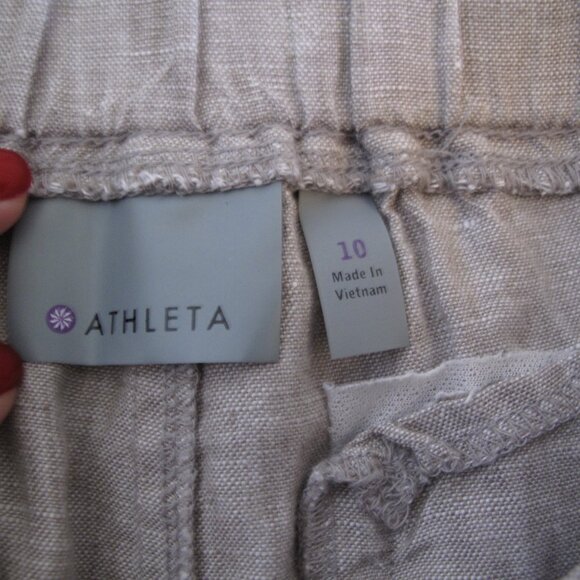 ATHLETA 6 Flint 100% Linen Shorts - Picture 6 of 7